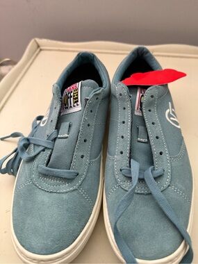 Vans Teal Blue Suede Low-Top Sneakers